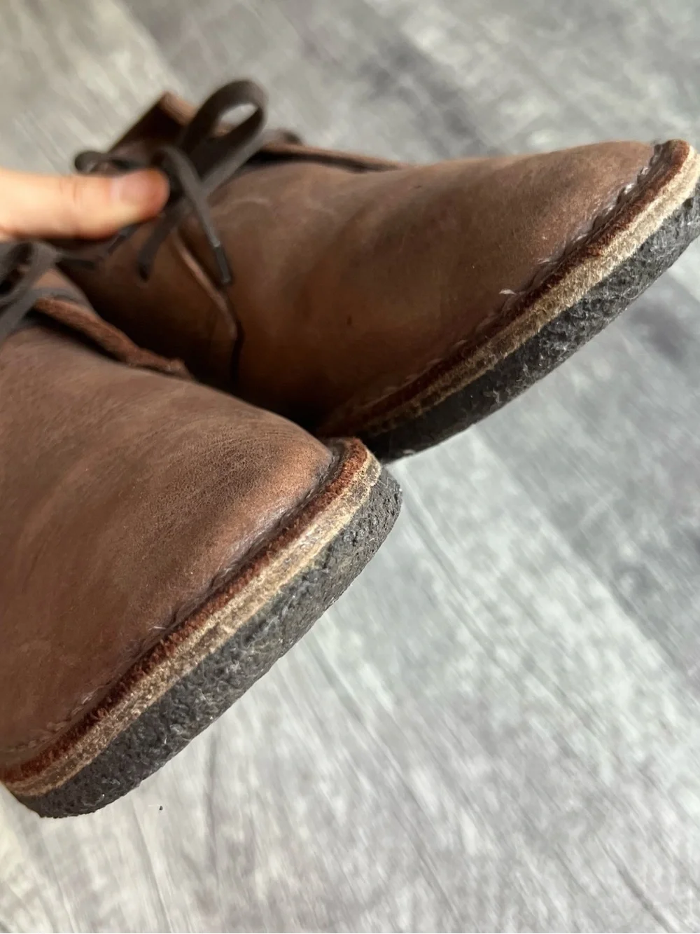 J. Crew Brown Leather Chukka Boots — Lace-Up Casual